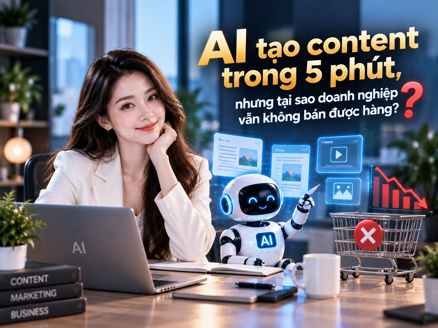 AI tạo content trong  phút nhưng tại sao doanh nghiệp vẫn không bán được hàng