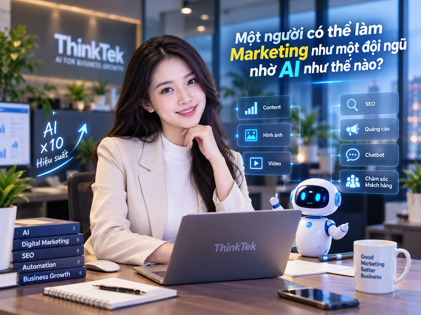 Một người có thể làm Marketing như một đội ngũ nhờ AI như thế nào